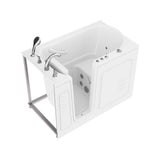 Universal Tubs HD Series 53 in. Left-Drain Quick-Fill Walk-In Whirlpool & Air Bath Tub with Powered Fast Drain, Biscuit