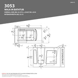 Universal Tubs HD Series 53 in. Left-Drain Quick-Fill Walk-In Whirlpool & Air Bath Tub with Powered Fast Drain, Biscuit