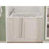 Universal Tubs HD Series 53 in. Left-Drain Quick-Fill Walk-In Whirlpool & Air Bath Tub with Powered Fast Drain, Biscuit