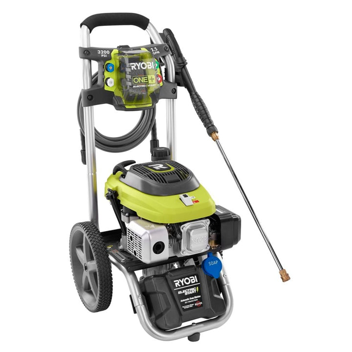 RYOBI 3,200 PSI 2.5 GPM ONE+ 18-Volt Electric Start Gas Pressure Washer with 15 in. Surface Cleaner