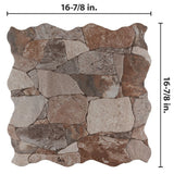 Merola Tile Attica Gris 16-7/8 in. x 16-7/8 in. Ceramic Floor and Wall Tile (14.15 sq. ft. / Case)