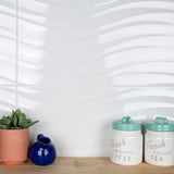Merola Tile Silueta Blanco Brillo 12-3/8 in. x 24-7/8 in. Ceramic Wall Tile (15.42 sq. ft. / case)