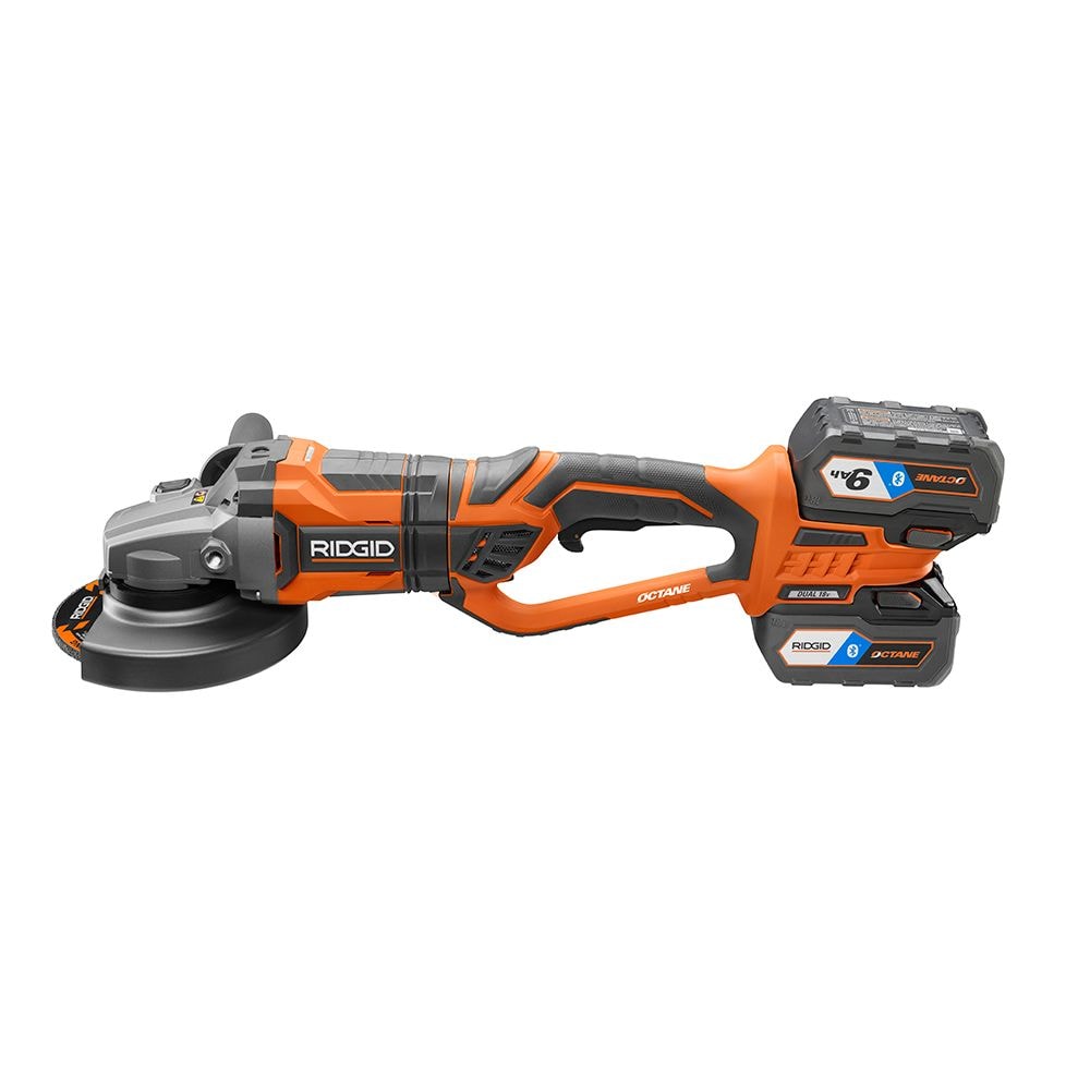 RIDGID 18V OCTANE Cordless Brushless 7 in. Dual Angle Grinder Kit with (1) OCTANE Bluetooth 3.0Ah Battery and Charger