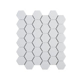 Jeffrey Court Callalily White 12.375 in. x 10.875 in. x 6 mm Hexagon Matte Porcelain Floor and Wall Mosaic Tile