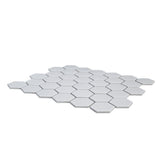 Jeffrey Court Callalily White 12.375 in. x 10.875 in. x 6 mm Hexagon Matte Porcelain Floor and Wall Mosaic Tile