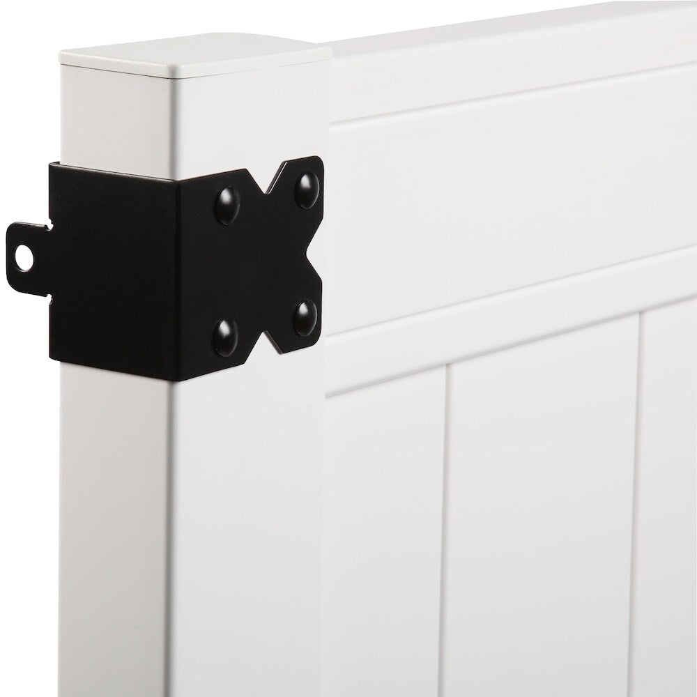 Veranda Pro Series 4 ft. W x 5 ft. H White Vinyl Woodbridge Privacy Fence Gate
