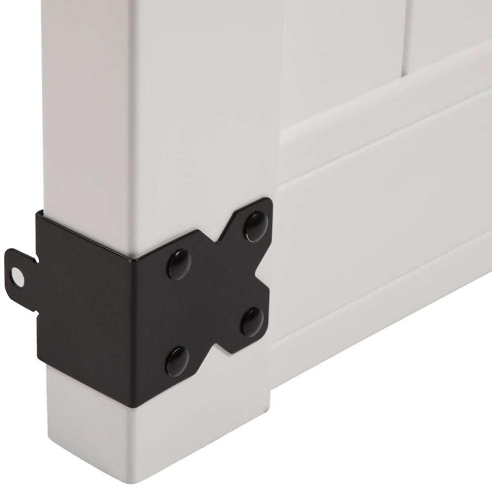 Veranda Pro Series 4 ft. W x 5 ft. H White Vinyl Woodbridge Privacy Fence Gate