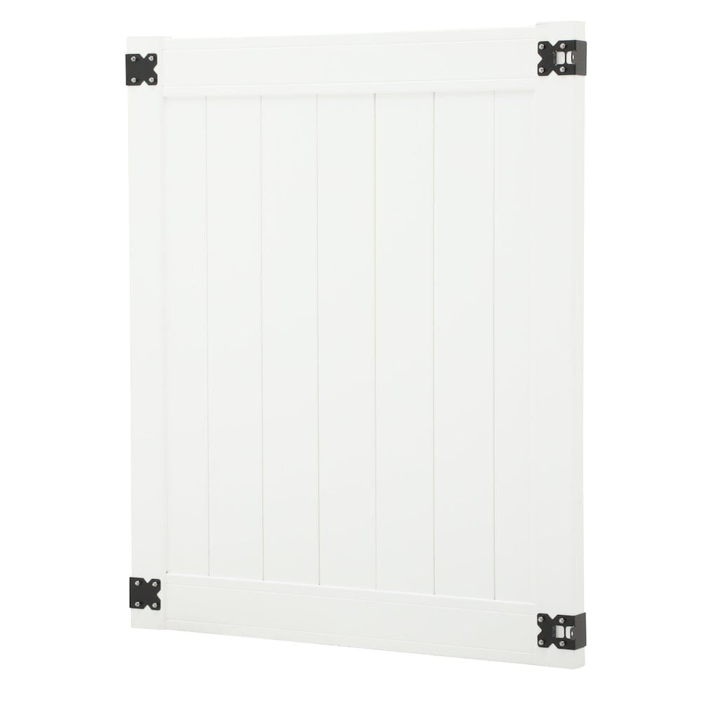 Veranda Pro Series 4 ft. W x 5 ft. H White Vinyl Woodbridge Privacy Fence Gate