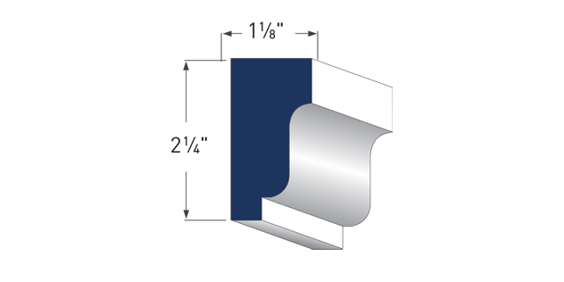 AZEK Crown Moulding 1-1/8" x 2-1/4" x 16'