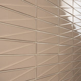 Axelle Dune Beige 3D Glossy Ceramic Subway Tile - 3x12