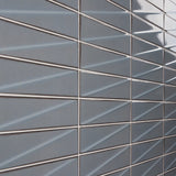Axelle Misty Gray 3D Glossy Ceramic Subway Tile - 3x12