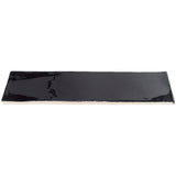 Lancaster Noir Black 3x12 Polished Ceramic Subway Tile for Walls