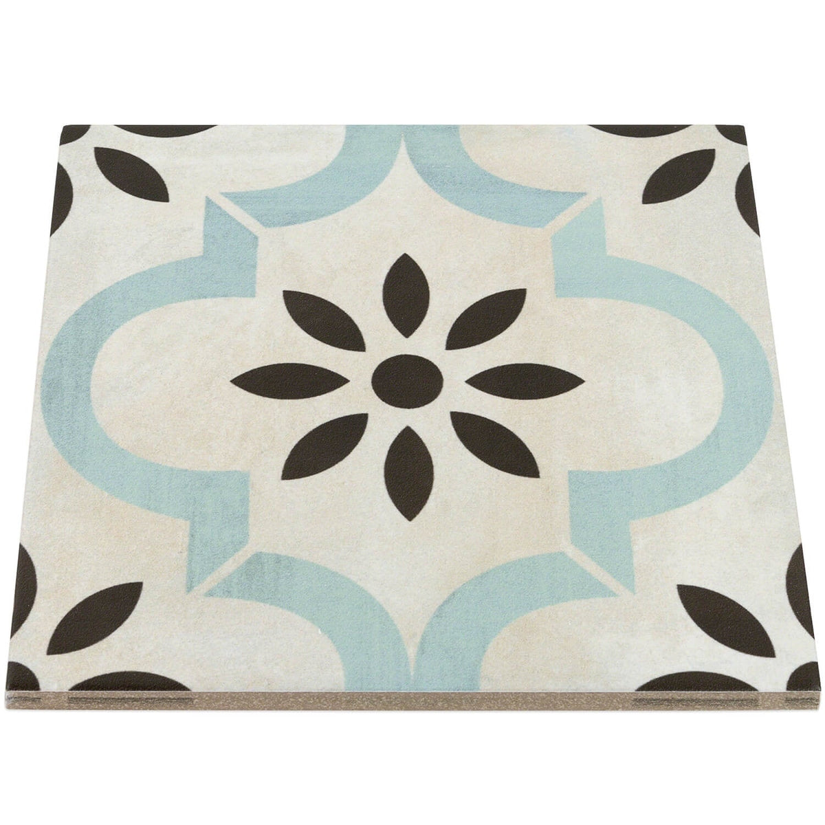 Bond Tile Prado Beige & Green Encaustic Look 9x9 Glazed Porcelain Tile