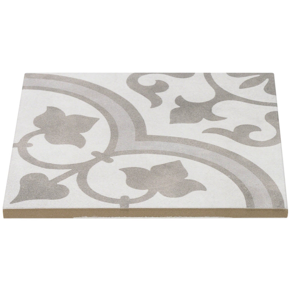 Cascais Silver Ornate 9x9 Matte Porcelain Tile - Lux Tile