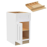 Home Decorators Collection Grayson 18 in. W x 24 in. D x 34.5 in. H Assembled Plywood Base Kitchen Cabinet in Pacific White with Cutlery LH