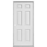 Masonite Utility 6-Panel Primed Steel Prehung Front Door, No Brickmold, Right-Hand Inswing, 32 in. x 80 in.
