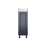 J COLLECTION Devon 12 in. W x 24 in. D x 34.5 in. H Painted Blue Shaker Assembled Base Kitchen Cabinet with 3 Inner Drawers