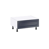 J COLLECTION 30 in. W x 24 in. D x 14.5 in. H Devon Painted Blue Shaker Assembled Base Window Seat Kitchen Cabinet