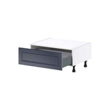 J COLLECTION 30 in. W x 24 in. D x 14.5 in. H Devon Painted Blue Shaker Assembled Base Window Seat Kitchen Cabinet