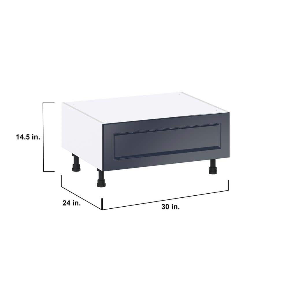 J COLLECTION 30 in. W x 24 in. D x 14.5 in. H Devon Painted Blue Shaker Assembled Base Window Seat Kitchen Cabinet