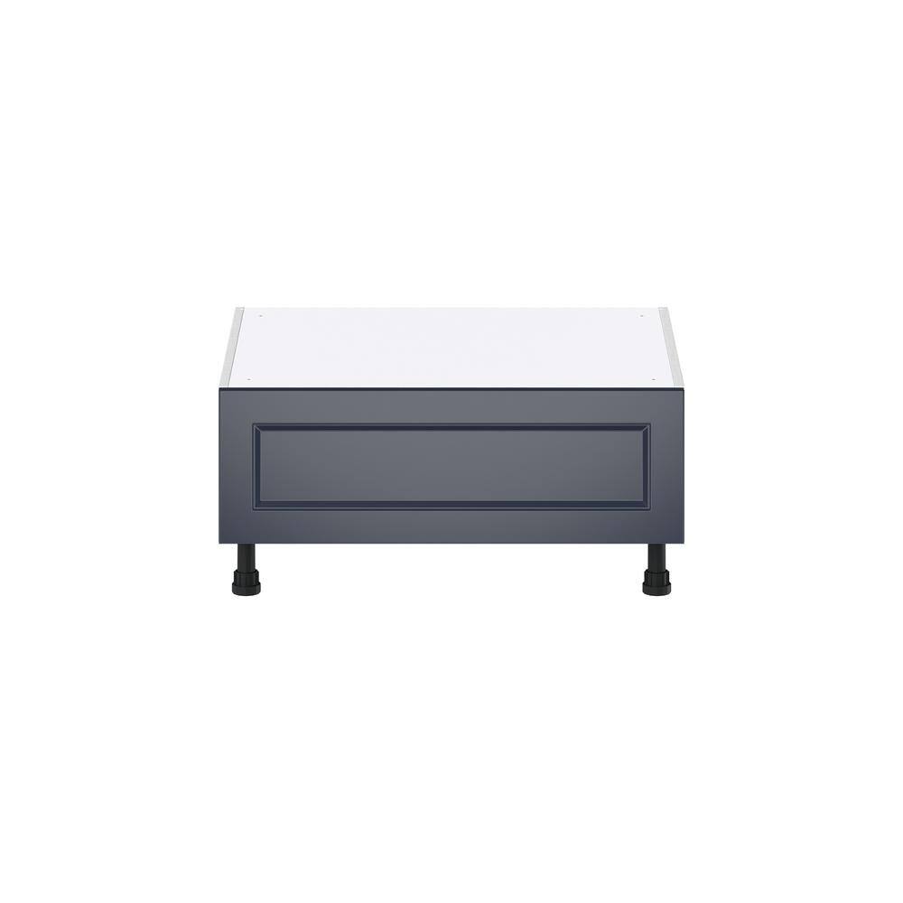 J COLLECTION 30 in. W x 24 in. D x 14.5 in. H Devon Painted Blue Shaker Assembled Base Window Seat Kitchen Cabinet