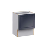 J COLLECTION Devon Painted Blue Recessed Assembled 24 in. W x 30 in. H x 21 in. D Accessible ADA Vanity Base Kitchen Cabinet