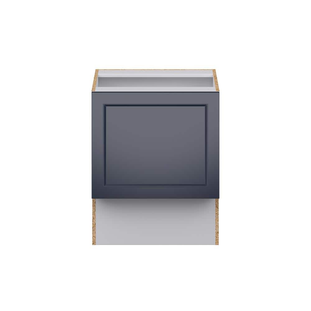 J COLLECTION Devon Painted Blue Recessed Assembled 24 in. W x 30 in. H x 21 in. D Accessible ADA Vanity Base Kitchen Cabinet