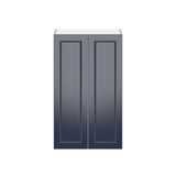 J COLLECTION Devon Painted 24 in. W x 40 in. H x 14 in. D Blue Recessed Assembled Wall Kitchen Cabinet