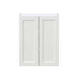 J COLLECTION Alton Painted White Recessed Assembled Wall Kitchen Cabinet with 2 Full Height Doors (24 in. W x 30 in. H x 14 in. D)
