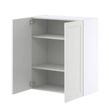 J COLLECTION Alton Painted White Recessed Assembled Wall Kitchen Cabinet with 2 Full Height Doors (30 in. W x 35 in. H x 14 in. D)