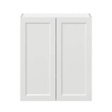 J COLLECTION Alton Painted White Recessed Assembled Wall Kitchen Cabinet with 2 Full Height Doors (30 in. W x 35 in. H x 14 in. D)