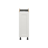 J COLLECTION 12 in. W x 34.5 in. H x 24 in. D Littleton Painted Gray Recessed Assembled Pull-Out Right Spice Rack Kitchen Cabinet