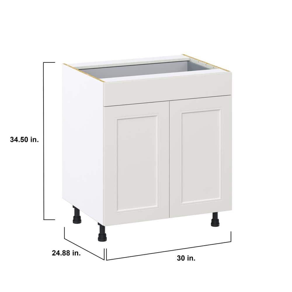 J COLLECTION Littleton 90 in. W x 89.5 in. H x 24 in. D Painted Light Gray Shaker Assembled Base Office Cabinet Bundle