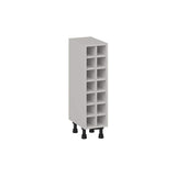 J COLLECTION Littleton 9 in. W x 34.5 in. H x 14 in. D Painted Gray Assembled Base Kitchen Cabinet Wine Rack