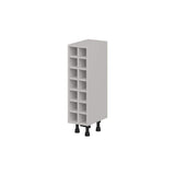 J COLLECTION Littleton 9 in. W x 34.5 in. H x 14 in. D Painted Gray Assembled Base Kitchen Cabinet Wine Rack