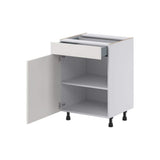 J COLLECTION Littleton Painted Gray Recessed Assembled 24 in. W x 34.5 in. H x 21 in. D Vanity 1 Drawer Base Kitchen Cabinet