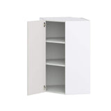 J COLLECTION Littleton Painted Gray Recessed Assembled Wall Diagonal Corner Kitchen Cabinet (24 in. W x 40 in. H x 14 in. D)
