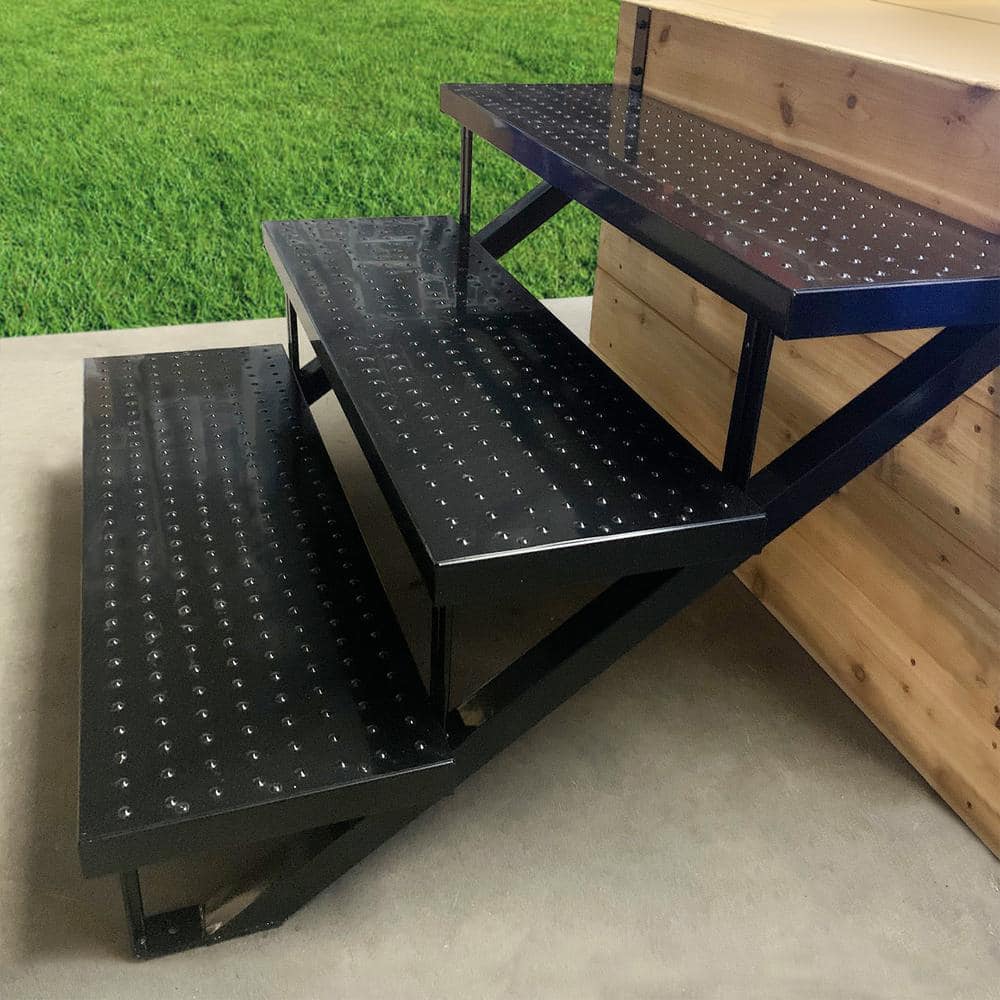 Pylex 11 in. x 36 in. Steel Stair Tread in Black