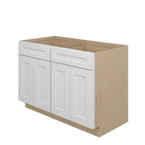 Norfolk Assembled 48 in. W x 34.5 in. H x 24 in. D Plywood Base Cabinet in Painted White