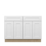 Norfolk Assembled 48 in. W x 34.5 in. H x 24 in. D Plywood Base Cabinet in Painted White