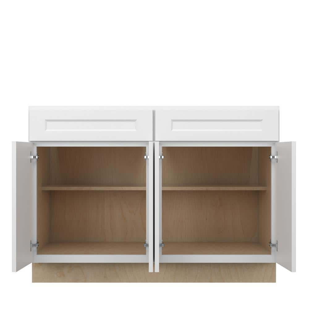Norfolk Assembled 48 in. W x 34.5 in. H x 24 in. D Plywood Base Cabinet in Painted White