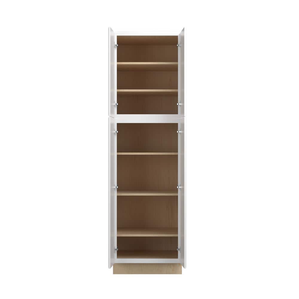 Norfolk Assembled 24 in. W x 84 in. H x 24 in. D Plywood Pantry Cabinet in Painted White