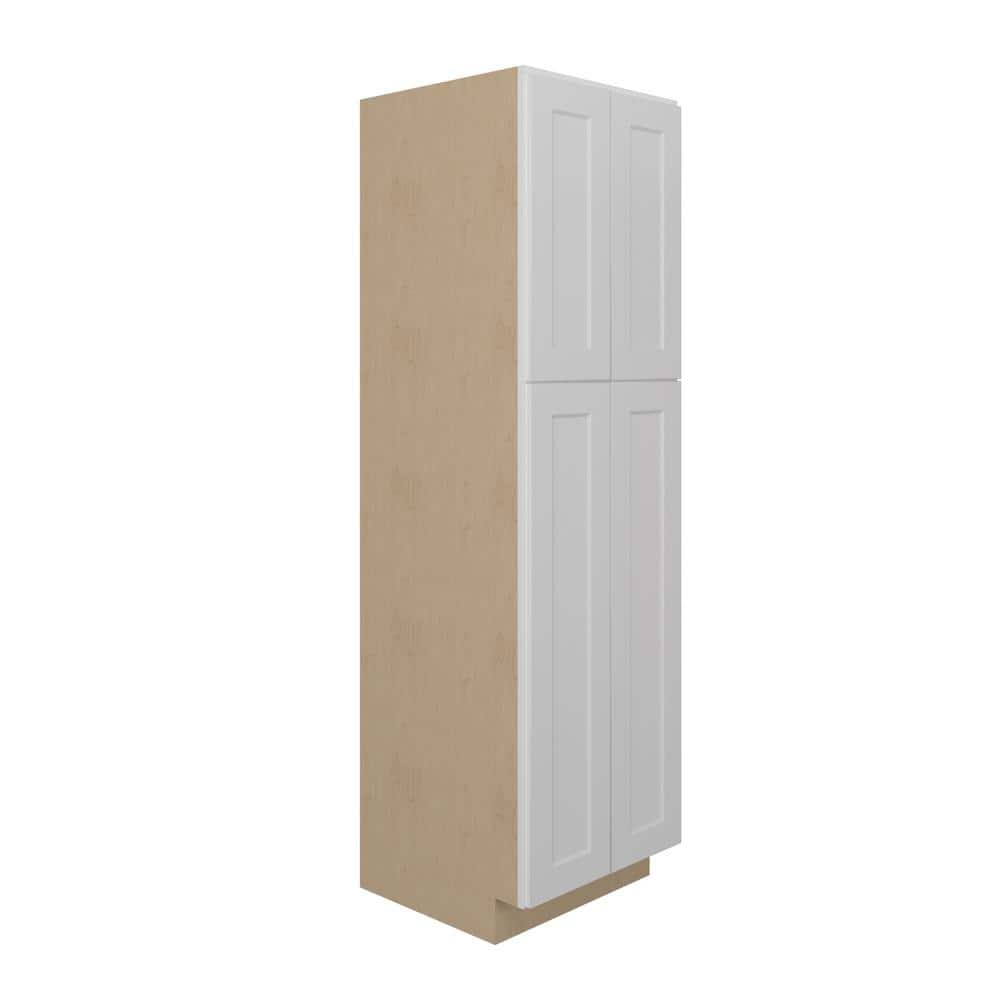 Norfolk Assembled 24 in. W x 84 in. H x 24 in. D Plywood Pantry Cabinet in Painted White