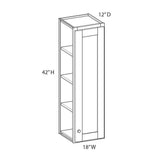 Norfolk Assembled 18 in. W x 42 in. H x 12 in. D Plywood Wall Cabinet in Painted White