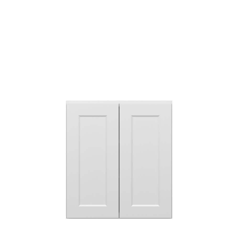 Norfolk Assembled 27 in. W x 30 in. H x 12 in. D Plywood Wall Cabinet in Painted White