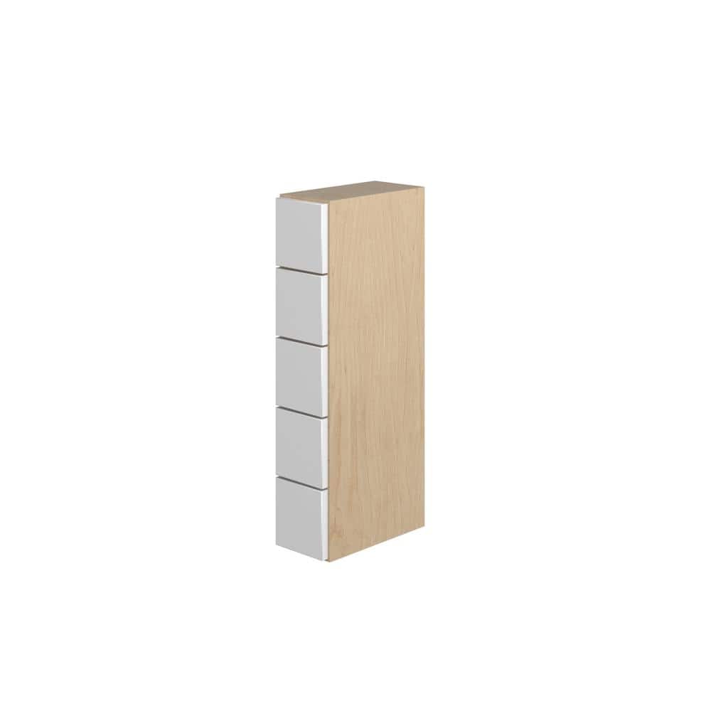 Norfolk Assembled 6 in. W x 30 in. H x 12 in. D Plywood Wall Wine Cabinet in Painted White