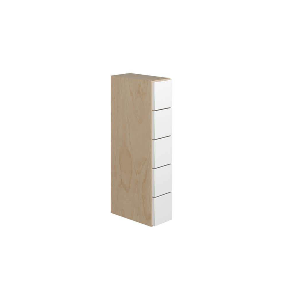 Norfolk Assembled 6 in. W x 30 in. H x 12 in. D Plywood Wall Wine Cabinet in Painted White