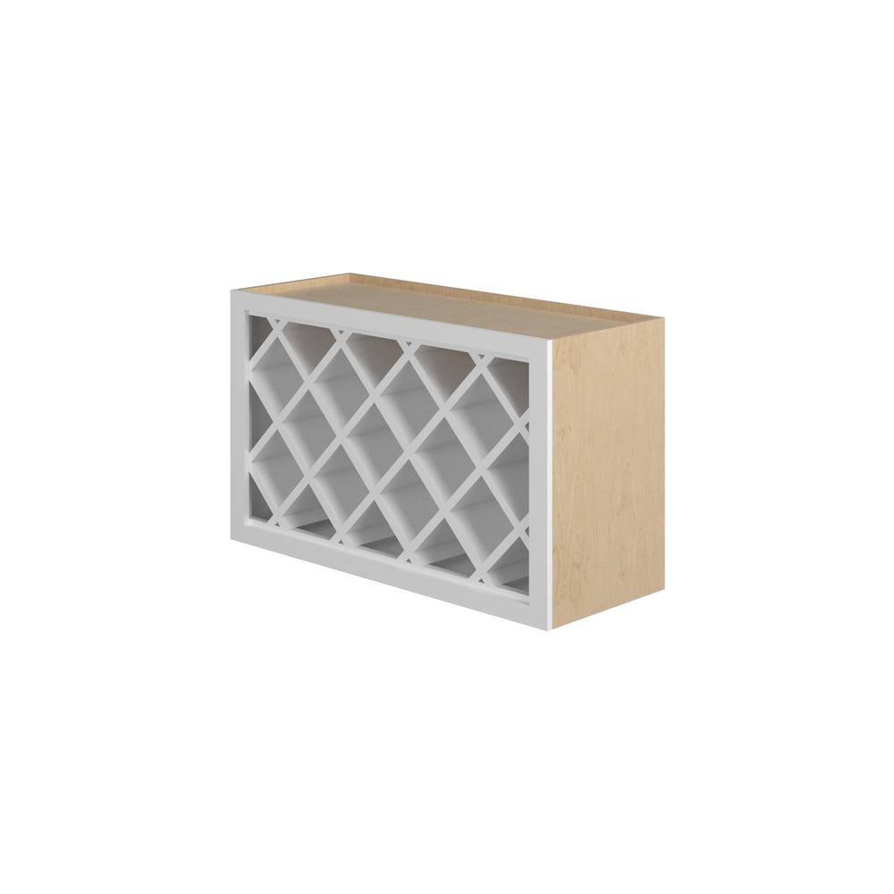 Norfolk Assembled 30 in. W x 18 in. H x 12 in. D Plywood Wall Wine Cabinet in Painted White