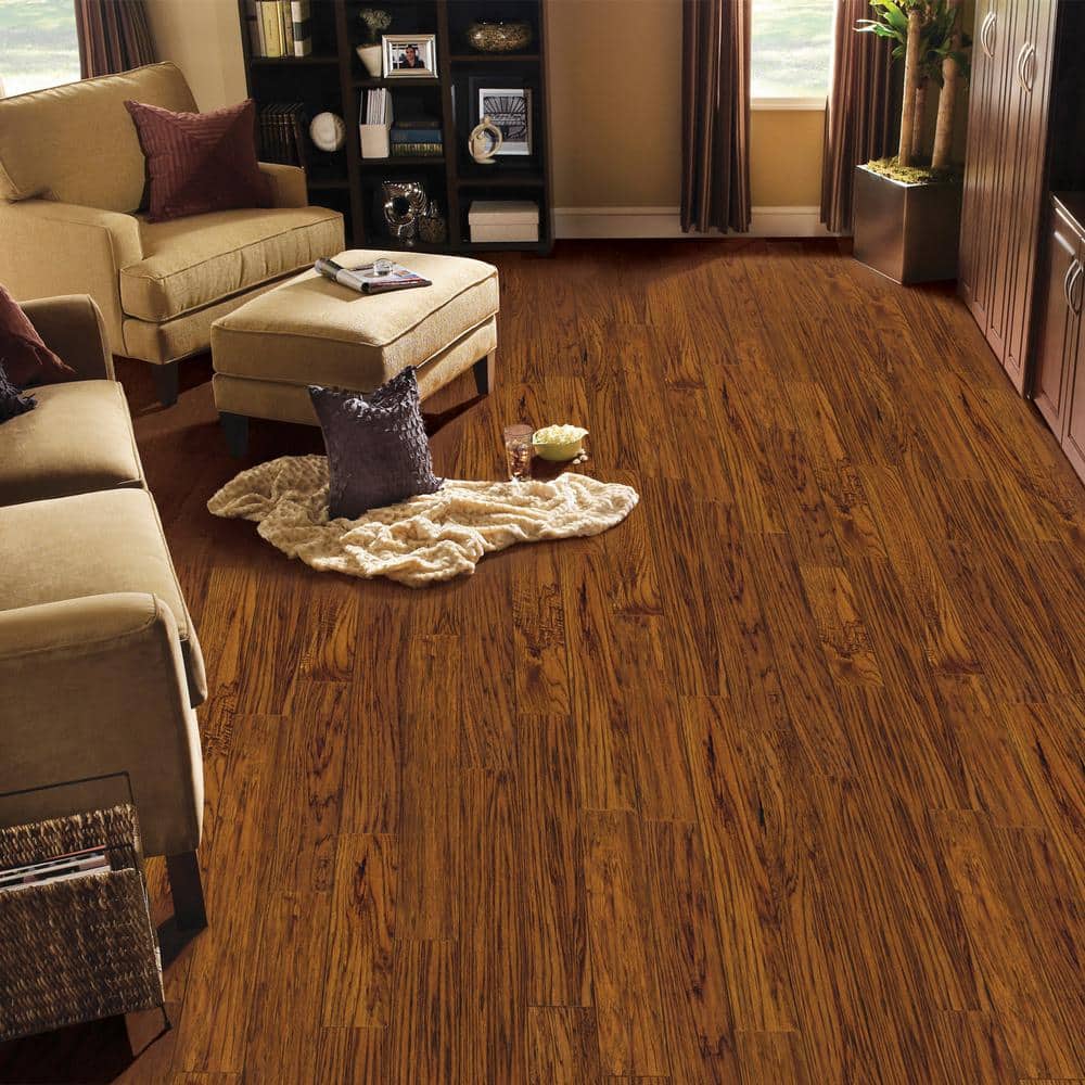 HOMELEGEND Distressed Palermo Hickory 3/8 in. T x 5 in. W Hand Scraped Engineered Hardwood Flooring (26.3 sqft/case)
