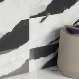 Saroshi Panda White 23.62 in. x 47.24 in. Polished Porcelain Floor and Wall Tile (15.5 sq. ft./Case)